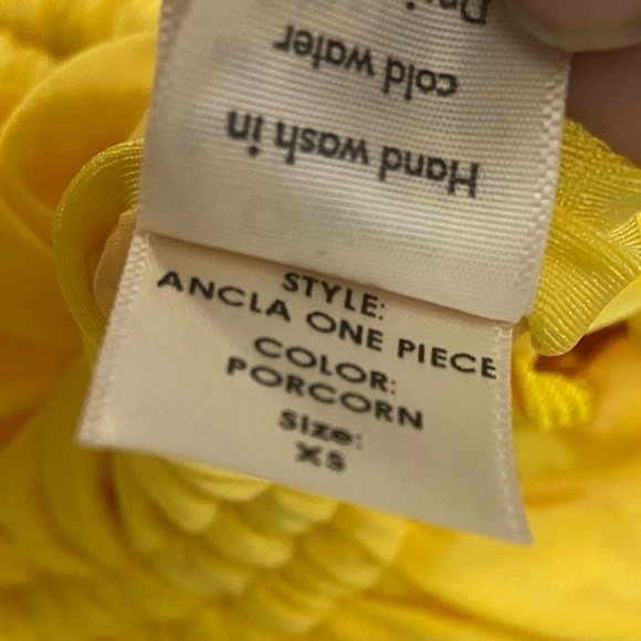 New! Baobab Ancla Ruched Swimsuit In Popcorn yellow nwot 24169 - Picture 9 of 14